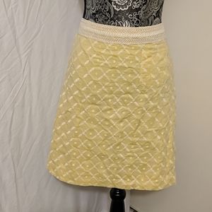 ✨50% OFF✨ Sigrid Olsen yellow embroidered skirt